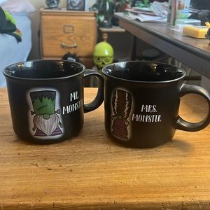 Mr. & Mrs. Monster Frankenstein gnome mugs